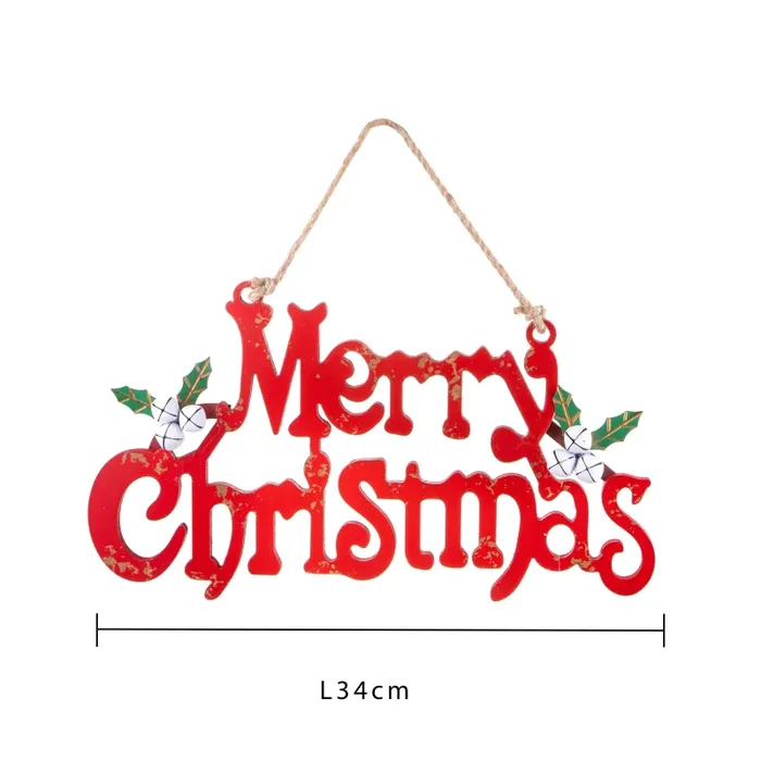 Decoro Merry Christmas H61 cm Rosso - immagine 2