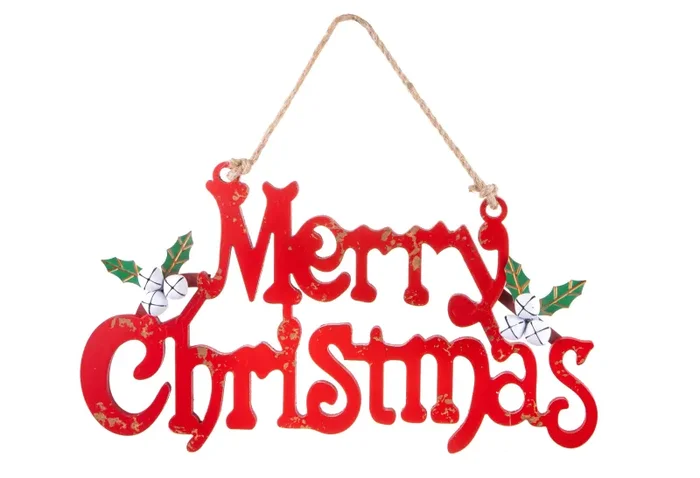 Decoro Merry Christmas H61 cm Rosso - immagine 3