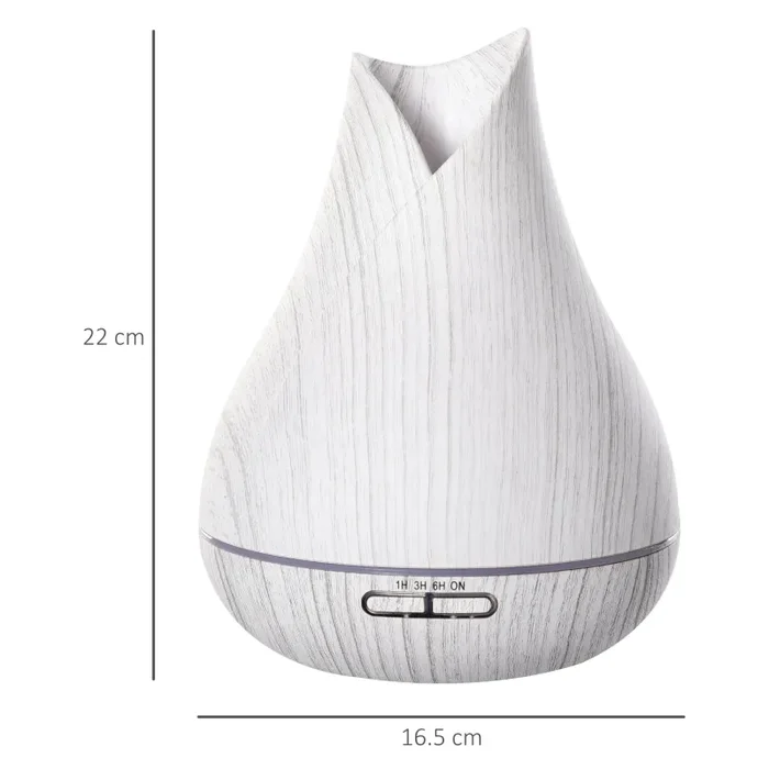 Diffusore di Aromi Oli Essenziali per Ambienti 300 ml Vaporizzatore 7 Luci Colorate Bianco Vendita calda - immagine 3
