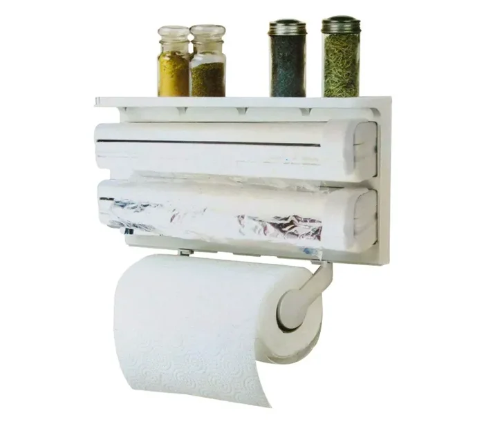 Dispenser da parete per Pellicola Alluminio Carta e Spezie Bianco Saldi - immagine 3