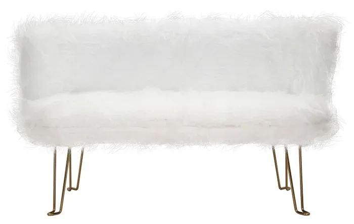 Divanetto 2 Posti 134x54x77 cm in Tessuto Imbottito - immagine 2