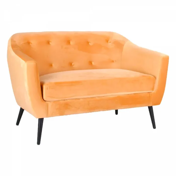 Divano 2 Posti 125x85x65 cm in Velluto Marte Caramello - immagine 2