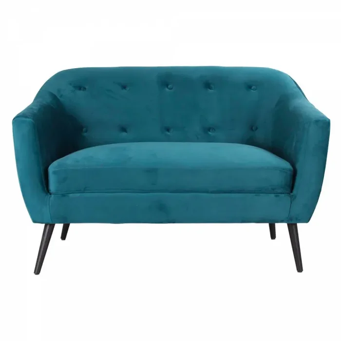 Divano 2 Posti 125x85x65 cm in Velluto Marte Ottanio