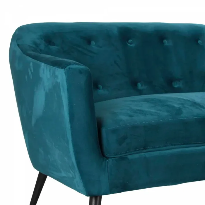 Divano 2 Posti 125x85x65 cm in Velluto Marte Ottanio - immagine 3