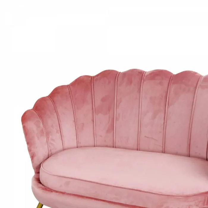 Divano 2 Posti 128×85 cm in Velluto Magenta - immagine 2