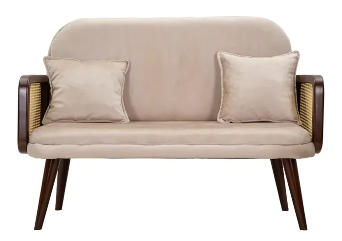 Divano 2 Posti 131x80x93 cm in Tessuto Imbottito Online ora - immagine 2