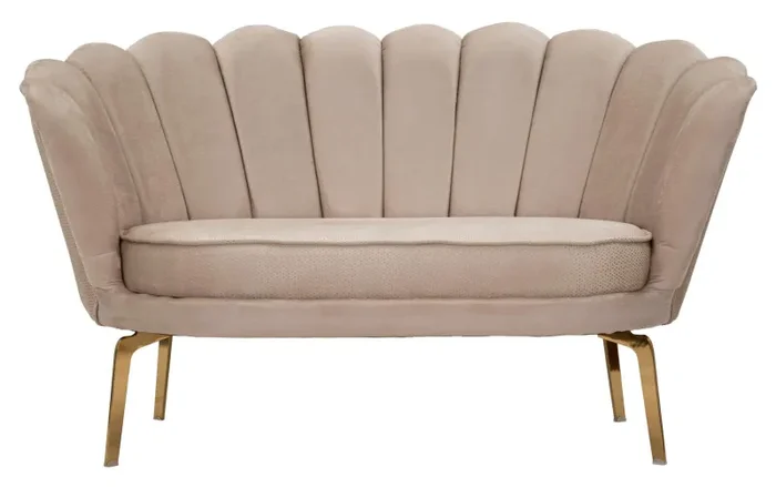 Divano 2 Posti 136x76x78 cm in Tessuto Imbottito - immagine 2