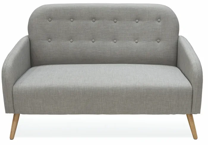 Divano 2 Posti 137x75x89 cm in Tessuto Soriani Grigio Chiaro - immagine 2