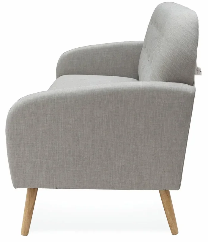 Divano 2 Posti 137x75x89 cm in Tessuto Soriani Grigio Chiaro - immagine 3