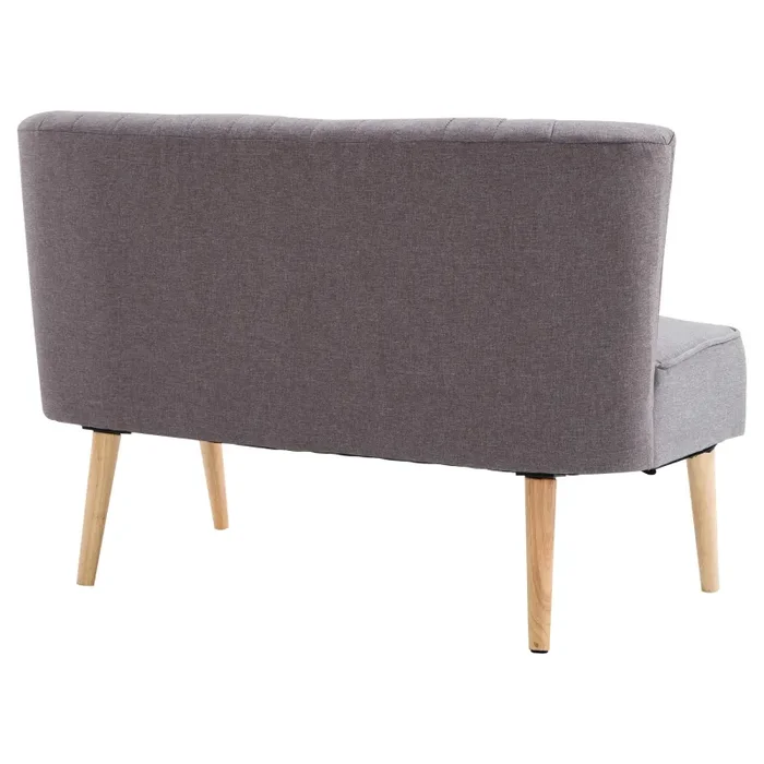 Divano 2 Posti Stile Nordico Grigio Chiaro 117×56.5×77 cm - immagine 3