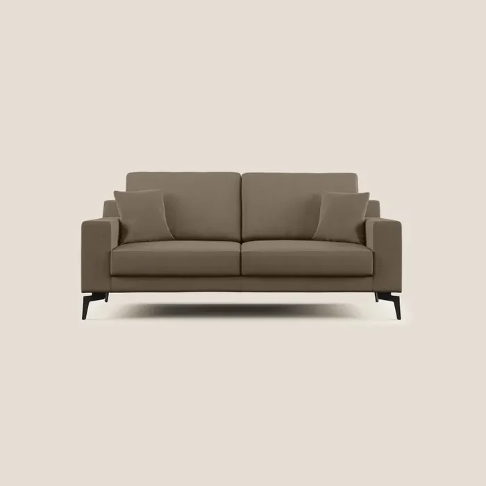 Divano 3 Posti 186x95x91 cm in Tessuto Marrone - immagine 3