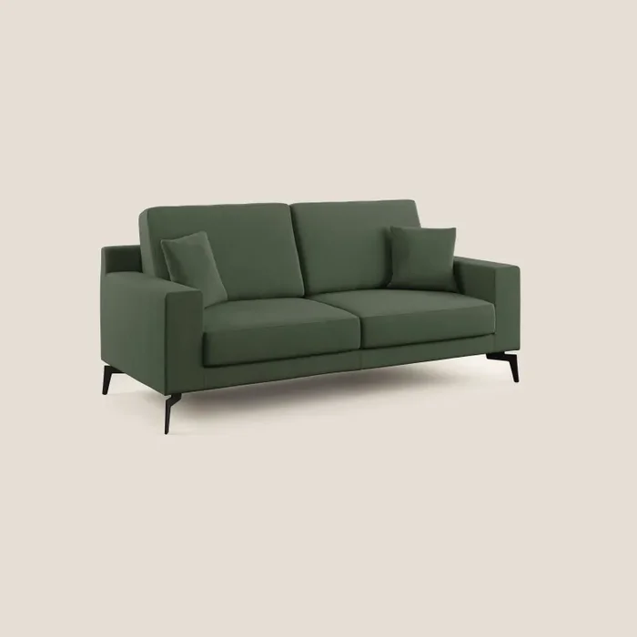 Divano 3 Posti 186x95x91 cm in Tessuto Verde Vendita calda online
