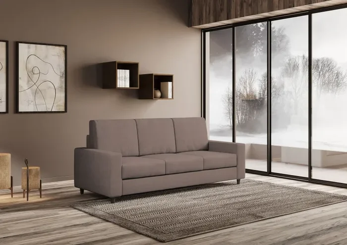 Divano 3 Posti 208x85x85 cm Sakar in Tessuto Talpa - immagine 3