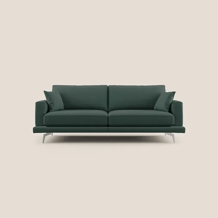 Divano 3 Posti 218x88x93 cm in Tessuto Verde - immagine 3