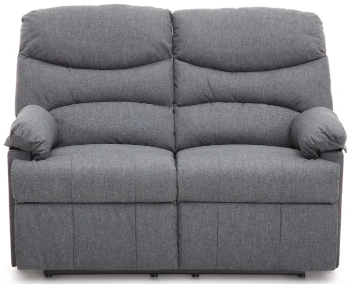 Divano Divanetto 2 Posti con Reclinatore Manuale in Tessuto Karol Blu - immagine 2