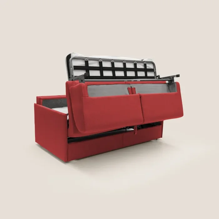 Divano Letto 2 Posti 149x90x96 cm in Tessuto Rosso Vendita calda - immagine 3