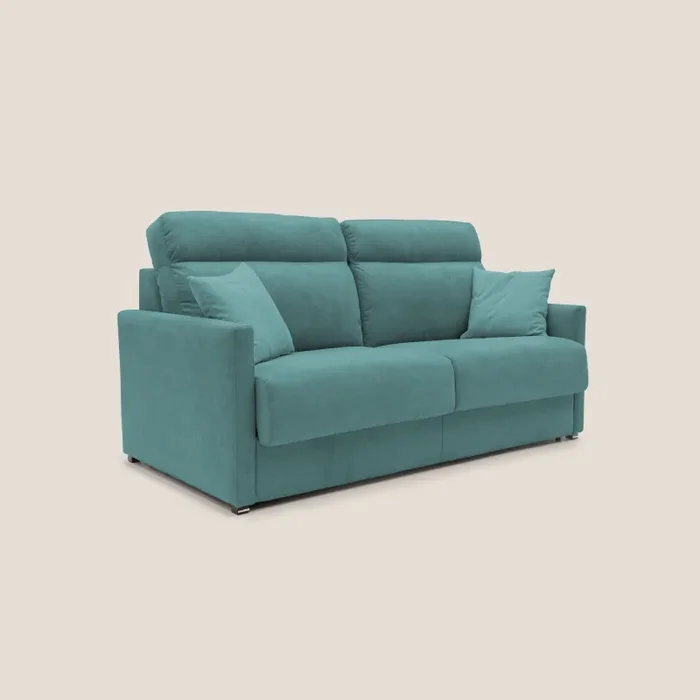 Divano Letto 2 Posti 156x102x97 cm in Tessuto Petrolio Vendita online