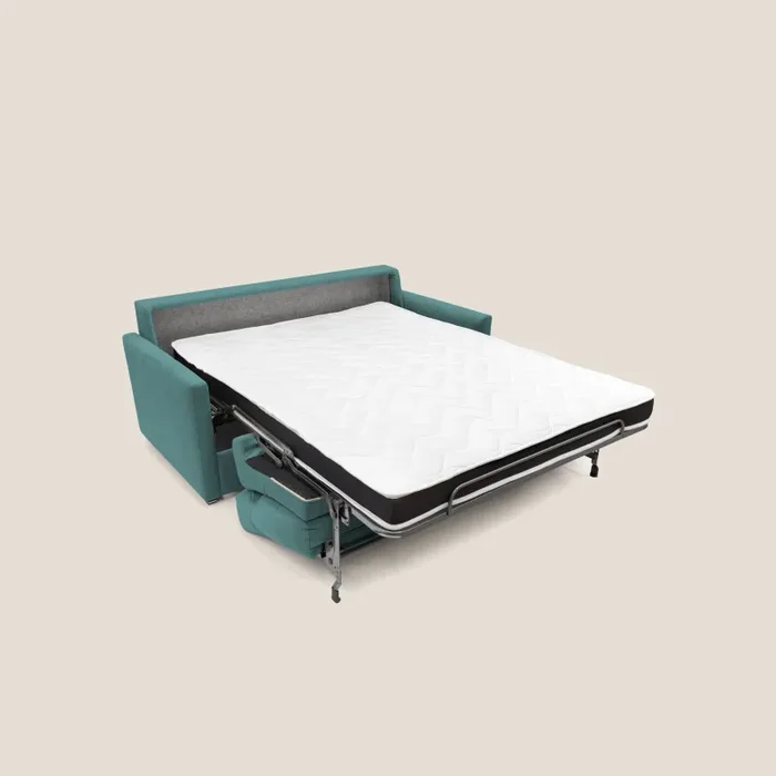 Divano Letto 2 Posti 156x102x97 cm in Tessuto Petrolio Vendita online - immagine 2