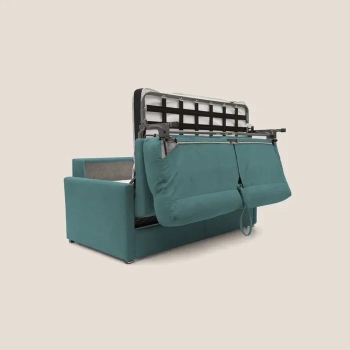 Divano Letto 2 Posti 156x102x97 cm in Tessuto Petrolio Vendita online - immagine 3