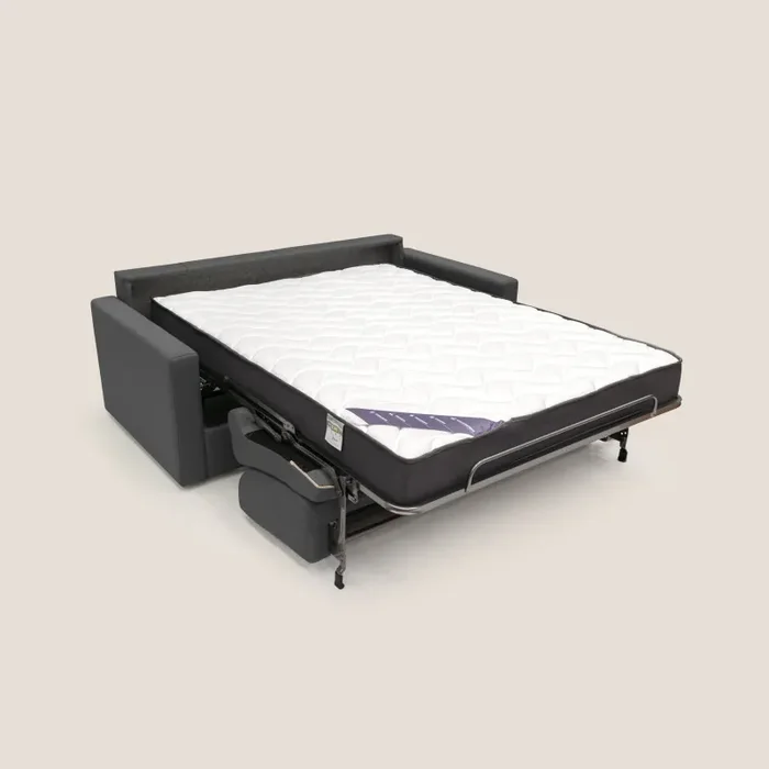 Divano Letto 2 Posti 166x92x96 cm in Tessuto Antracite - immagine 2