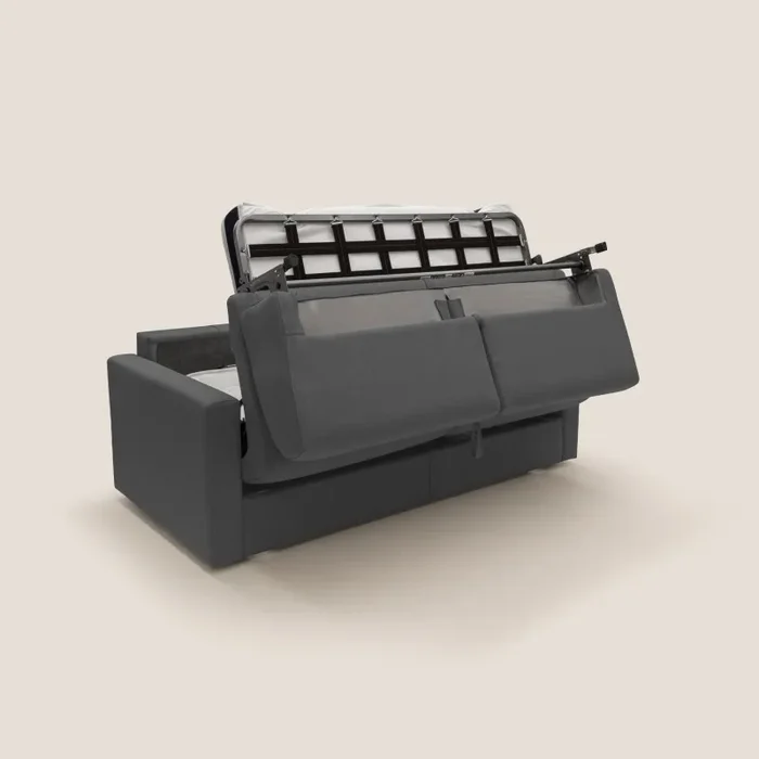 Divano Letto 2 Posti 166x92x96 cm in Tessuto Antracite - immagine 3