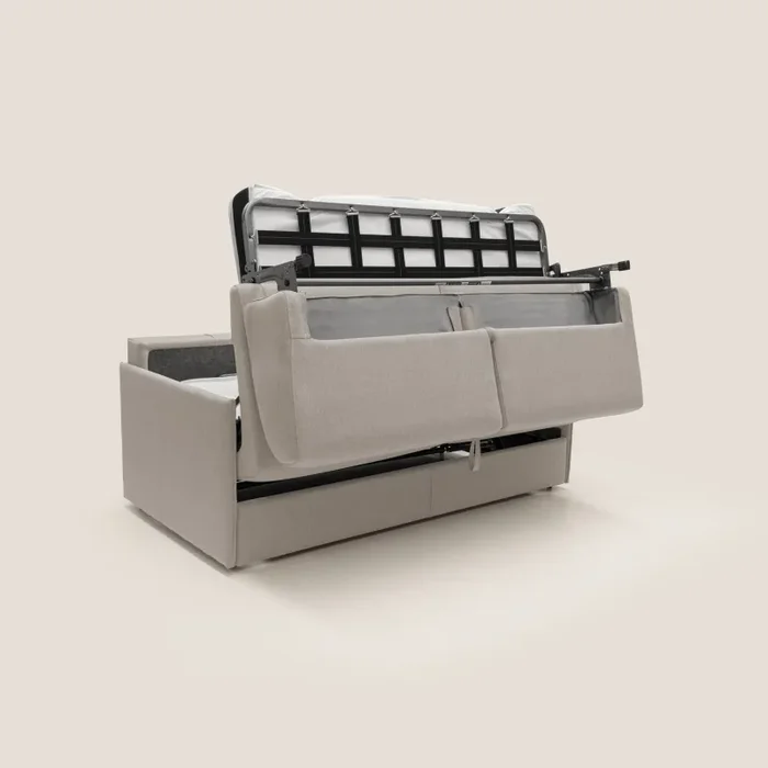 Divano Letto 2 Posti 169x90x96 cm in Tessuto Panna Vendita calda - immagine 3