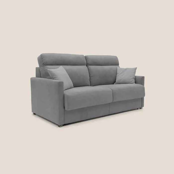 Divano Letto 3 Posti 196x102x97 cm in Tessuto Grigio - immagine 3