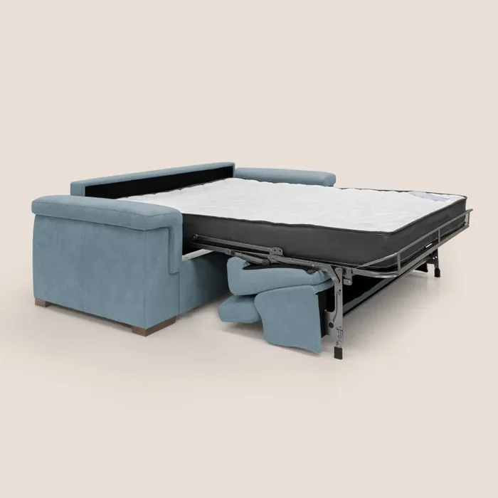 Divano Letto 3 Posti 200x100x95 cm in Tessuto Carta Da Zucchero - immagine 2