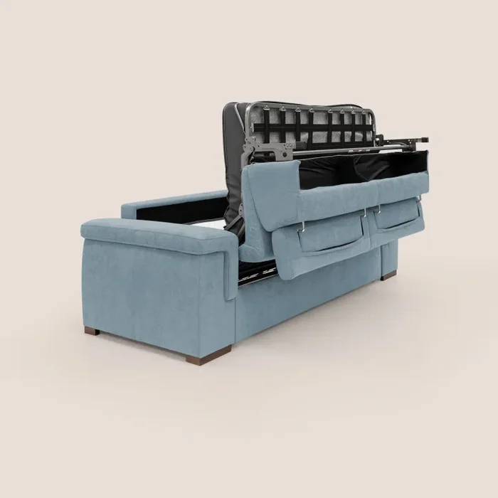 Divano Letto 3 Posti 200x100x95 cm in Tessuto Carta Da Zucchero - immagine 3