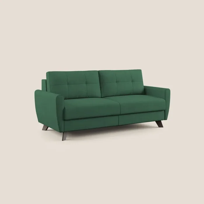 Divano Letto 3 Posti 208x97x96 cm in Tessuto Verde Online