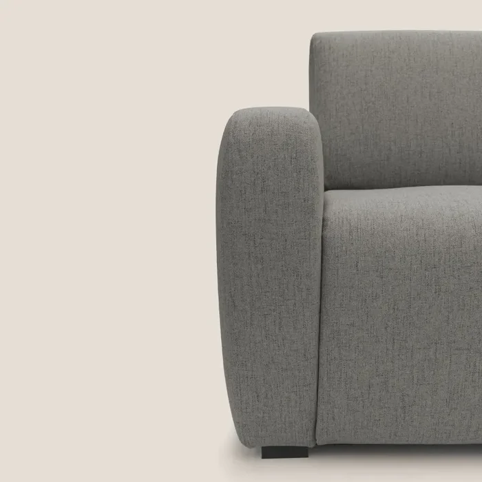 Divano Letto 3 Posti 215x93x100 cm in Tessuto Giallo - immagine 3