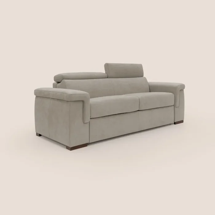 Divano Letto 3 Posti 220x100x95 cm in Tessuto Panna Saldi