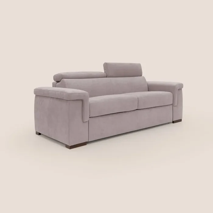 Divano Letto 3 Posti 240x100x95 cm in Tessuto Rosa Sconti