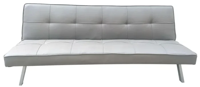 Divano Letto 3 Posti 81x71x178 cm in Similpelle Motti Clarelle Grigio