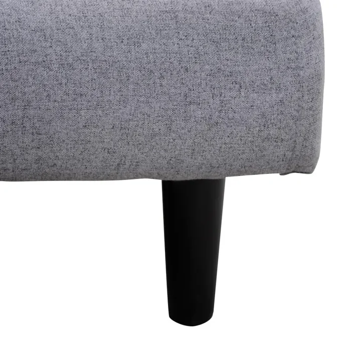 Divano Letto 3 Posti Multi posizione in Velluto Grigio 184x86x82 cm - immagine 2