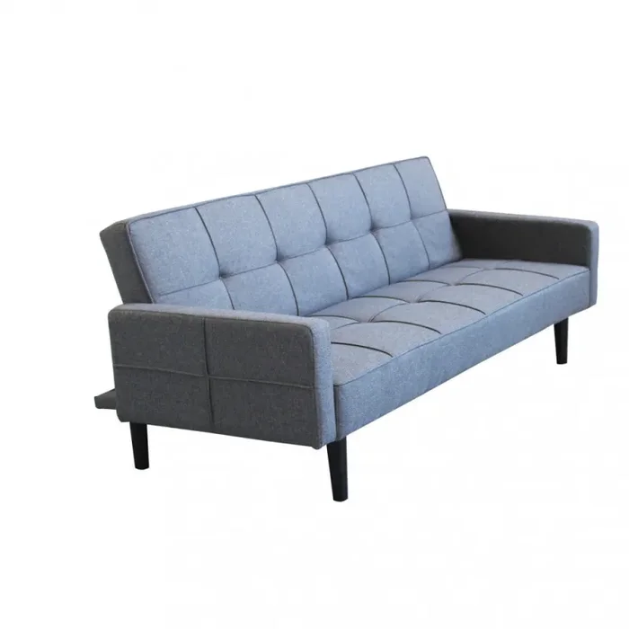 Divano Letto Anson 194x83x74 cm in Tessuto Grigio scuro Sconti