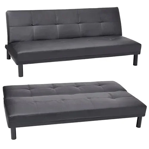 Divano Letto Prontoletto Click-Clack in Similpelle Nero Vendita calda online