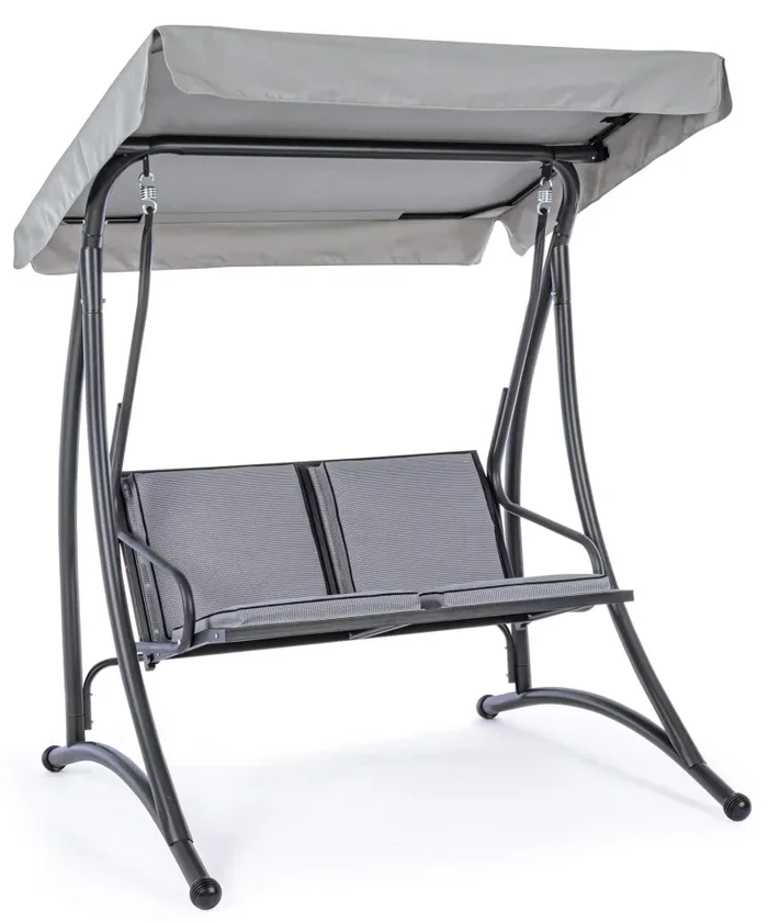 Dondolo 2 Posti da Giardino 145x120x185 cm in Acciaio Antracite