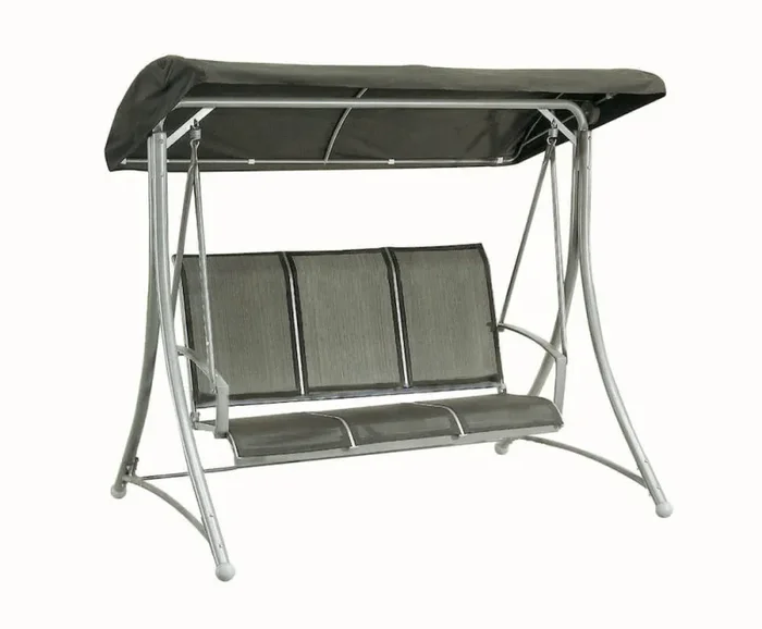 Dondolo da Esterno Giardino 3 Posti Grigio Scuro Bertozzi Amalfi - immagine 2