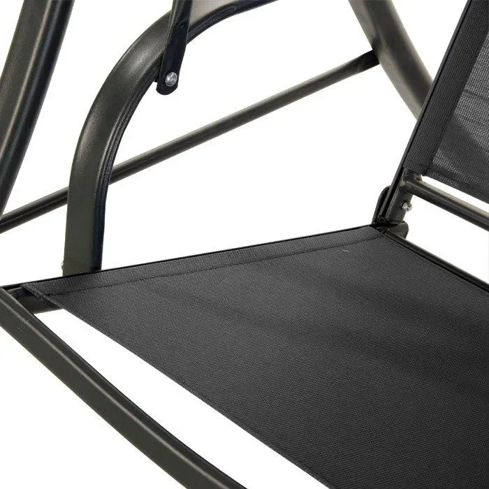 Dondolo da Giardino 2 Posti in Acciaio Verniciato Bertozzi Amalfi Grigio Scuro - immagine 2