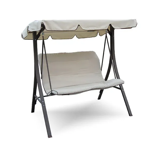 Dondolo da Giardino 2 Posti in Ferro e Poliestere Taddei Taormina Marrone Saldi