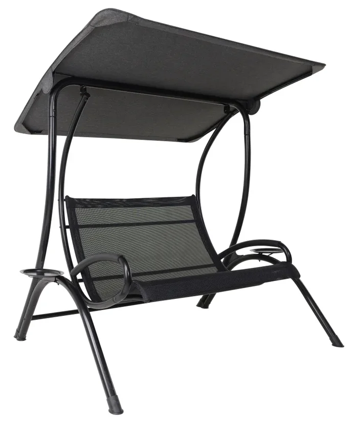 Dondolo da Giardino 2 Posti in Ferro Taddei Sirio Grigio Scuro