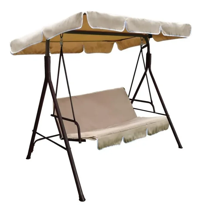 Dondolo da Giardino 3 Posti in Acciaio Bertozzi Sorrento Beige - immagine 2