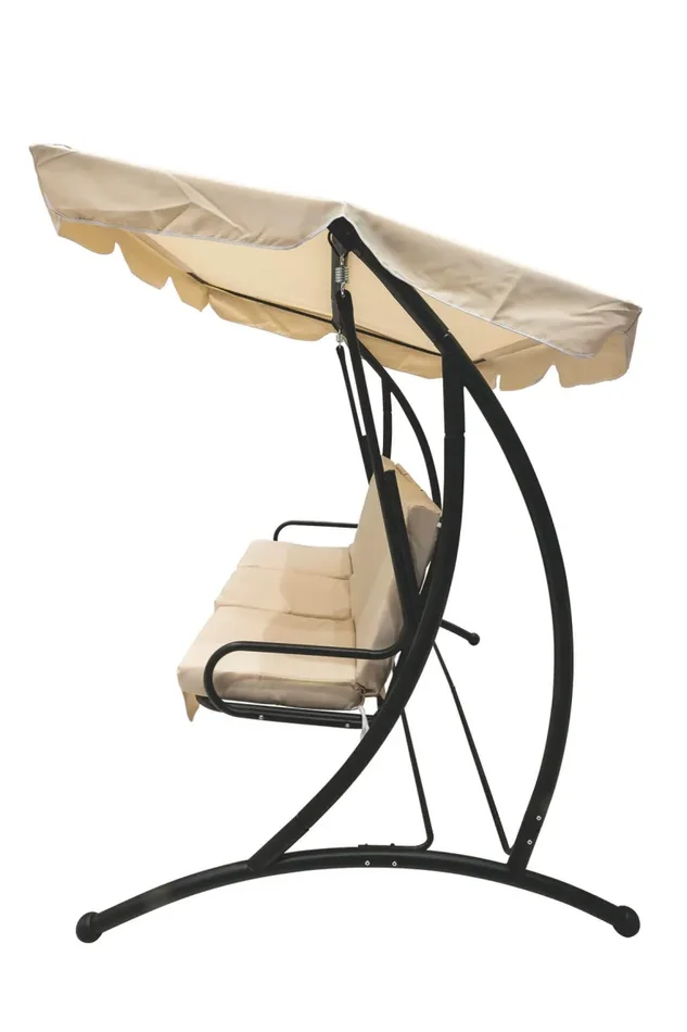 Dondolo da Giardino 3 Posti in Metallo Soriani Avorio - immagine 3