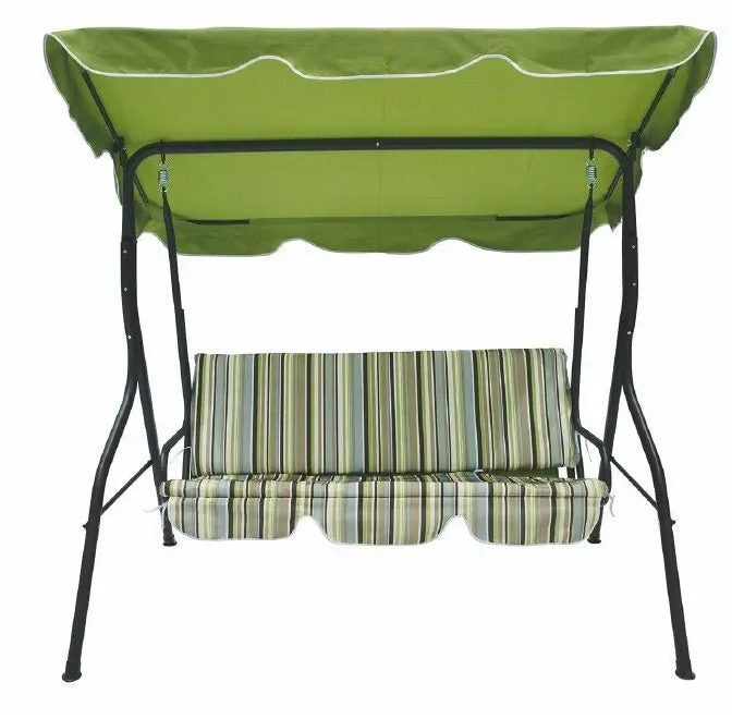 Dondolo da Giardino 3 Posti in Metallo Soriani Righe Fantasy