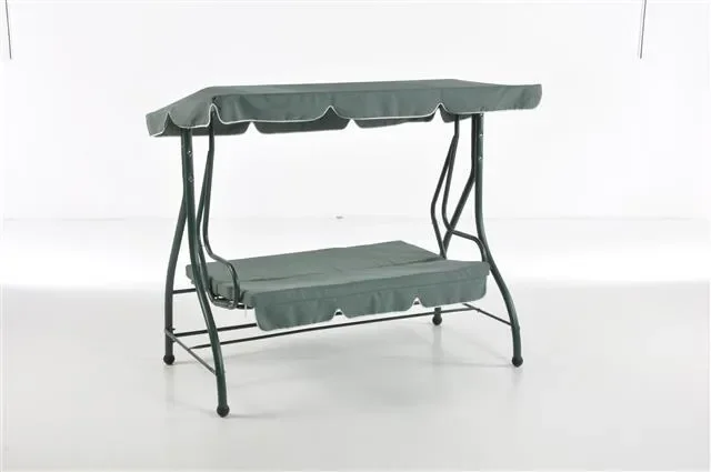 Dondolo da Giardino 3 Posti Reclinabile in Ferro e Poliestere Taddei Lido Verde - immagine 2