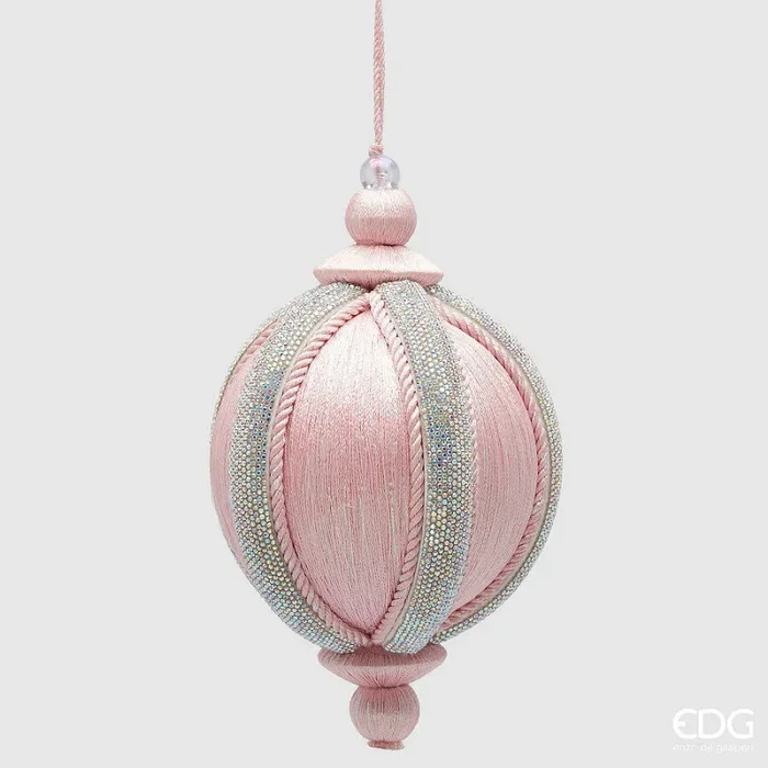 EDG Enzo De Gasperi Addobbo di Natale Palla Jewel H 16 Cm D 10 Cm Pink
