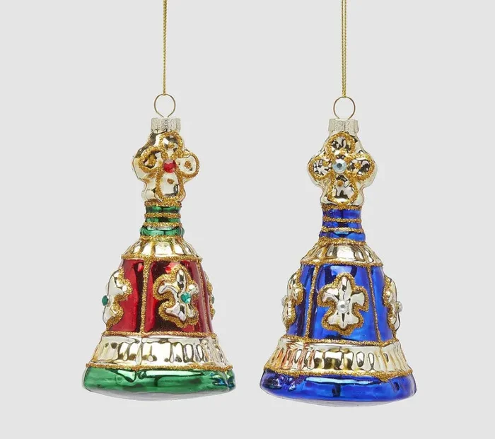 EDG Enzo De Gasperi Addobbo Natale Campana Croce H 12 Cm Multicolor 1 Pz Sconti