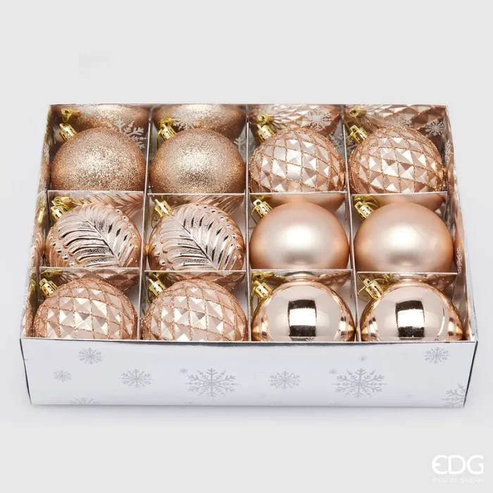 EDG Enzo De Gasperi Addobbo Natale Palla Decomix D 10 Cm Cf 12 Pz Rose Gold Online