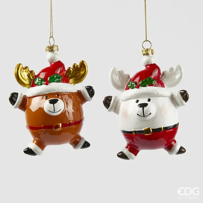 EDG Enzo De Gasperi Addobbo Natale Renna D 11,5 Cm Multicolor 1 Pz